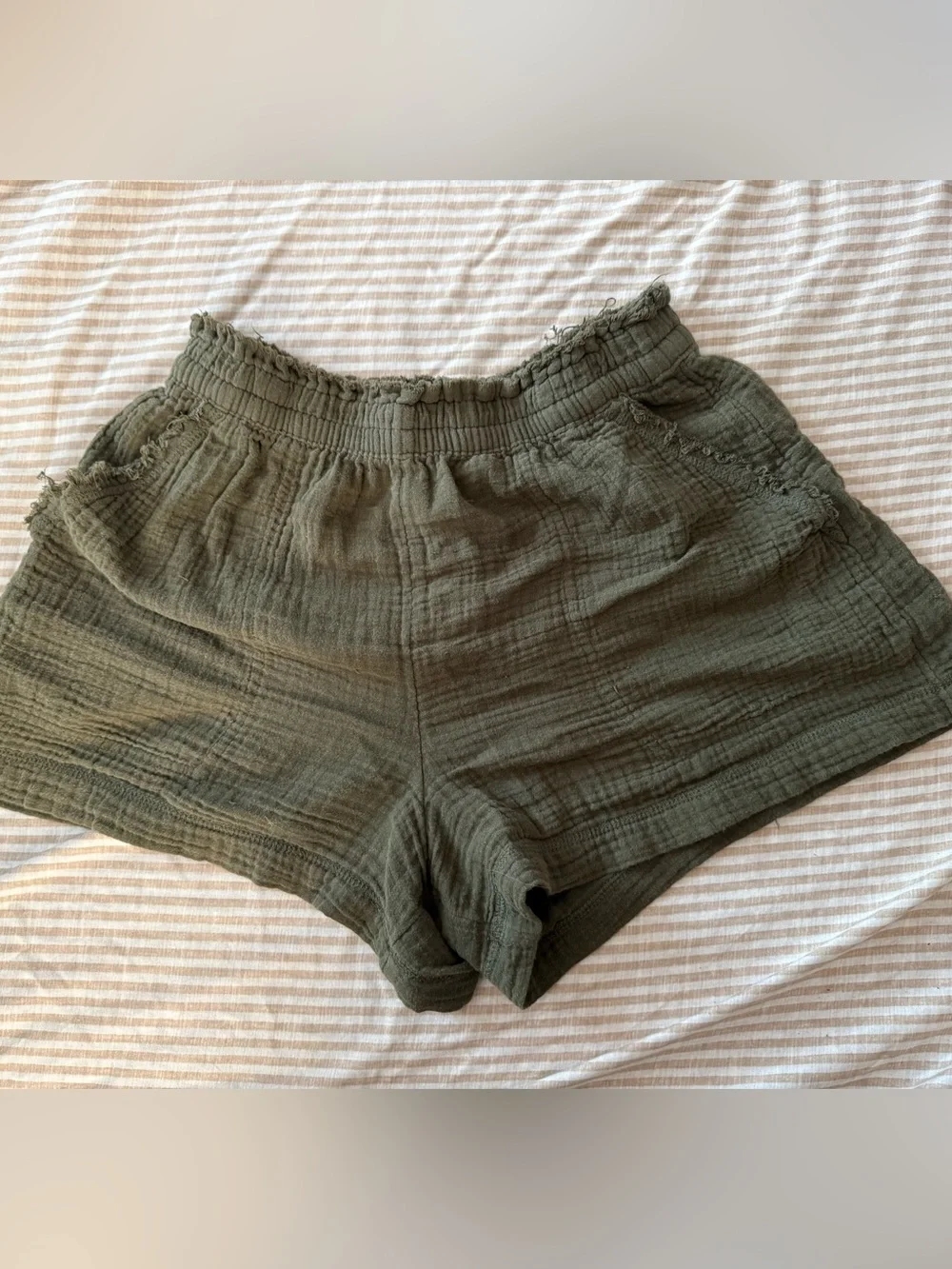 Women's Aerie Olive Green Gauze Lounge Shorts Small